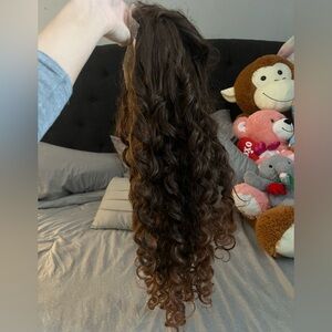 Curly Brown Hair Extension